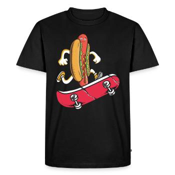 Hot Dog Skateboarder Skateboard skateboard skateboard - T-shirt Premium bio Homme - noir - Devant - Nico (187cm)
