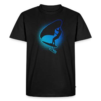 hydroptère femmes hommes wingsurf foilwing - T-shirt Premium bio Homme - noir - Devant - Nico (187cm)
