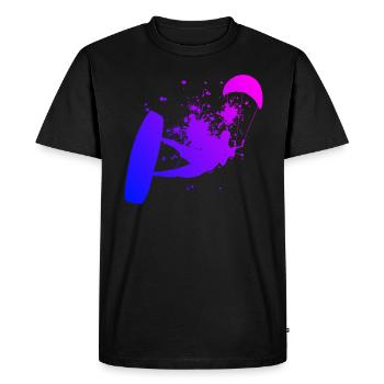 Kitesurfer Kitesurf Kite Kitesurfing Kiting - Men's Premium Organic T-Shirt - black - Front - Nico (187cm)