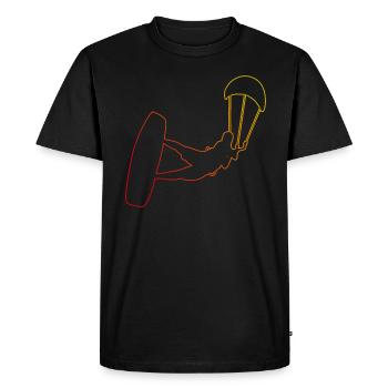 Kitesurf Femmes Kitesurfer Kitesurfer Kitesurf - T-shirt Premium bio Homme - noir - Devant - Nico (187cm)