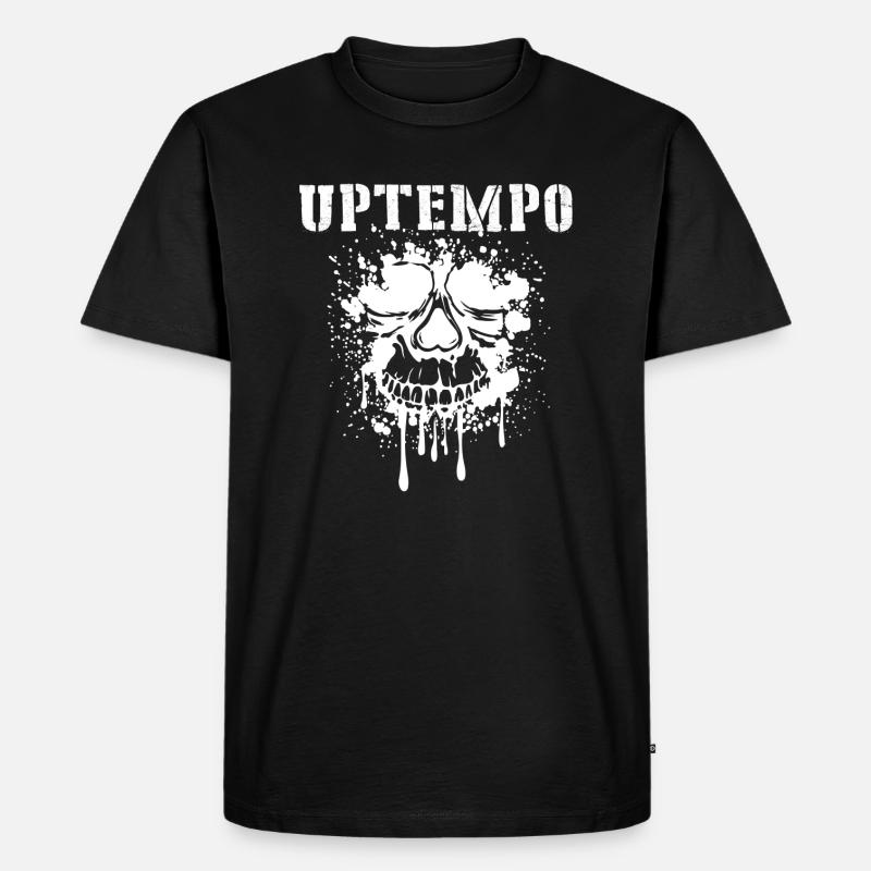 UPTEMPO (white Design) - Männer Premium Bio T-Shirt - Schwarz
