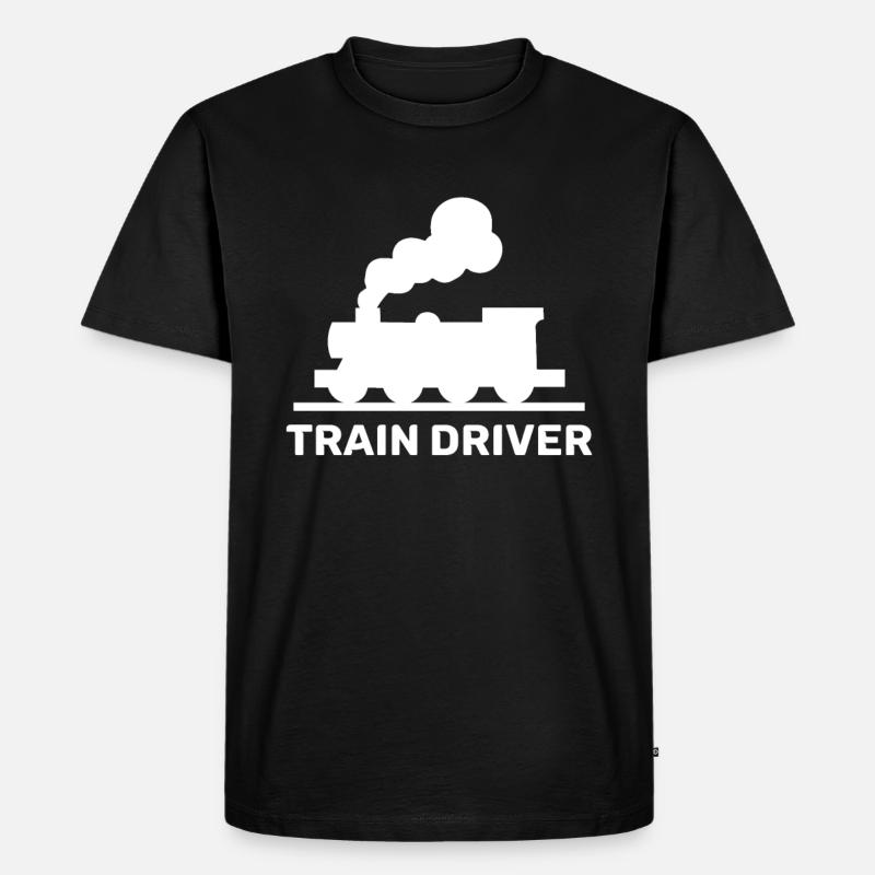 Zugführer - Männer Premium Bio T-Shirt - Schwarz