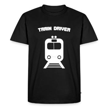 Voie de locomotive - T-shirt Premium bio Homme - noir - Devant - Nico (187cm)