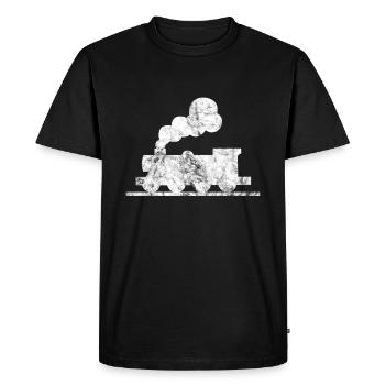 chemin de fer - T-shirt Premium bio Homme - noir - Devant - Nico (187cm)