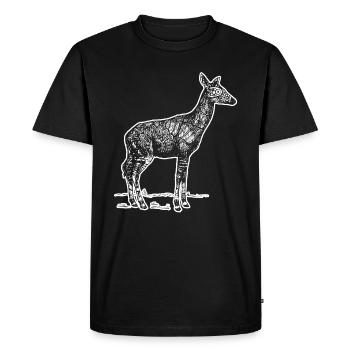 Okapi Okapi Floral Pattern - Men's Premium Organic T-Shirt - black - Front - Nico (187cm)