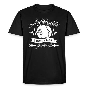 Les audiologistes n'aiment pas les commentaires - T-shirt Premium bio Homme - noir - Devant - Nico (187cm)