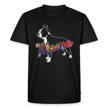 Boston Terrier Boston Terrier Mama - T-shirt Premium bio Homme - noir - Devant - Nico (187cm)