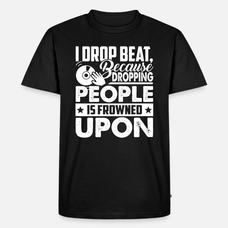 DJ DJ Drop Beats - Männer Premium Bio T-Shirt - Schwarz