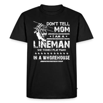 Monteur de lignes, je suis un monteur de lignes - T-shirt Premium bio Homme - noir - Devant - Nico (187cm)