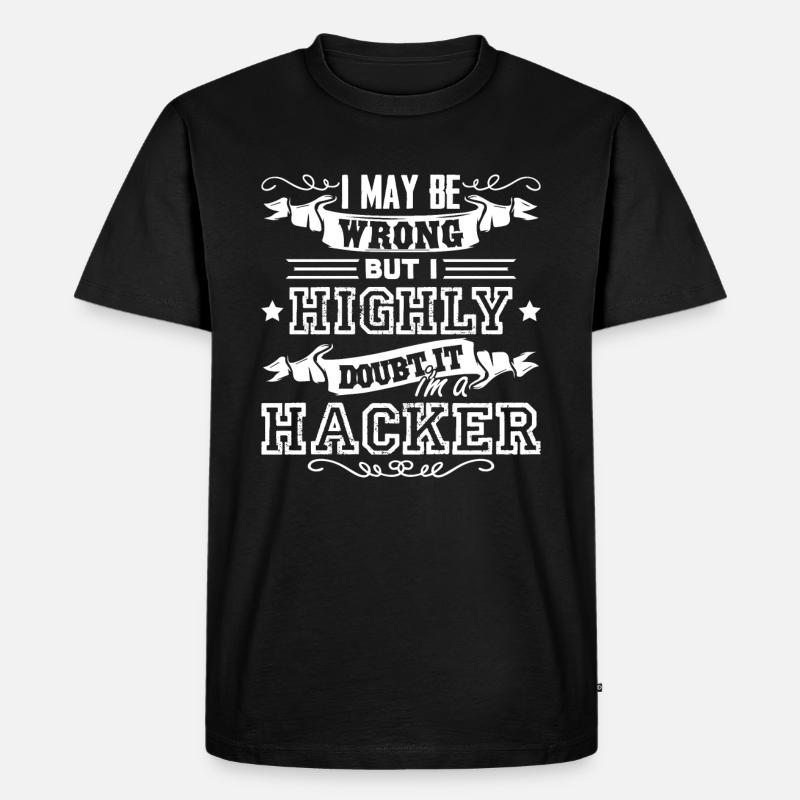 Hacker je suis un hacker - T-shirt Premium bio Homme - noir