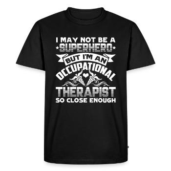 Je suis ergothérapeute - T-shirt Premium bio Homme - noir - Devant - Nico (187cm)