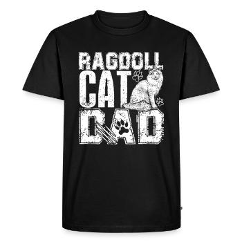 Chat Ragdoll Chat Ragdoll Papa - T-shirt Premium bio Homme - noir - Devant - Nico (187cm)