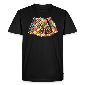 Accordéon Accordéon Géométrique - T-shirt Premium bio Homme - noir - Devant - Nico (187cm)