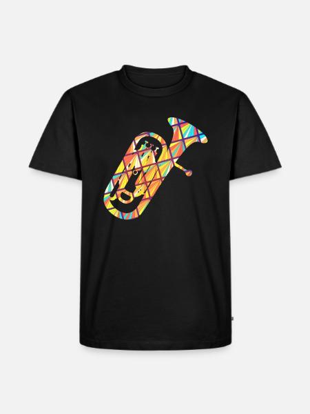 Baritone Geometric Shirt - Men's Premium Organic T-Shirt - black