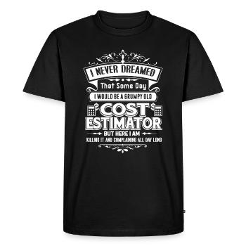 Estimateur de coûts Grumpy Old Estimateur de coûts - T-shirt Premium bio Homme - noir - Devant - Nico (187cm)