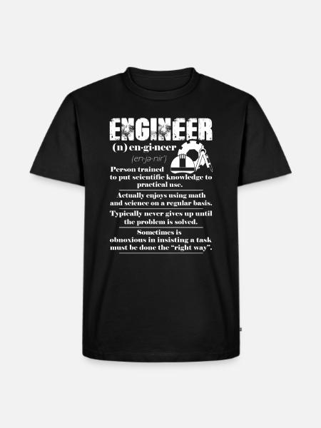 Engineer Definition - Men's Premium Organic T-Shirt - black