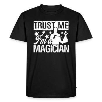 Magician Trust Me I'm A Magician - Men's Premium Organic T-Shirt - black - Front - Nico (187cm)