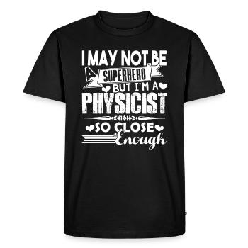 Physicien Je suis un physicien - T-shirt Premium bio Homme - noir - Devant - Nico (187cm)