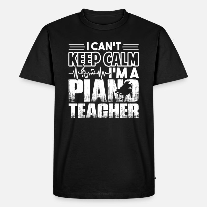 Klavierlehrer Ich bin ein Klavierlehrer - Männer Premium Bio T-Shirt - Schwarz