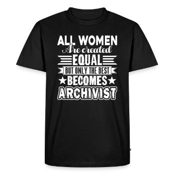 Archiviste Le meilleur devient archiviste - T-shirt Premium bio Homme - noir - Devant - Nico (187cm)
