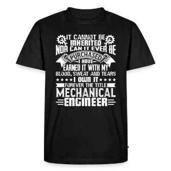 Forever The Title Ingénieur mécanique - T-shirt Premium bio Homme - noir - Devant - Nico (187cm)