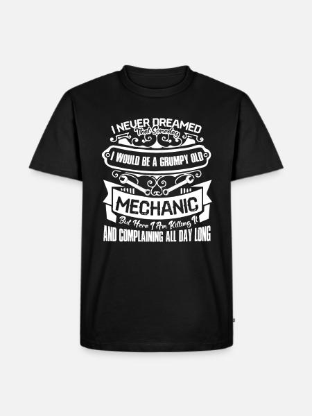 Mécanicien Grumpy Old Mechanic - T-shirt Premium bio Homme - noir