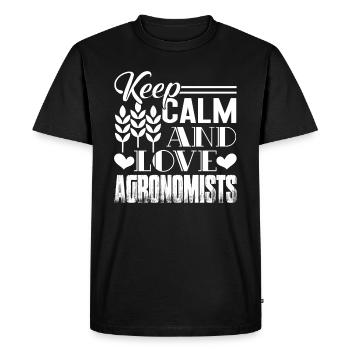 Agronome Amour Agronomes - T-shirt Premium bio Homme - noir - Devant - Nico (187cm)