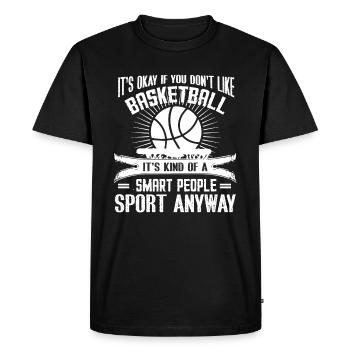 Basket-ball si vous n’aimez pas le basket-ball - T-shirt Premium bio Homme - noir - Devant - Nico (187cm)