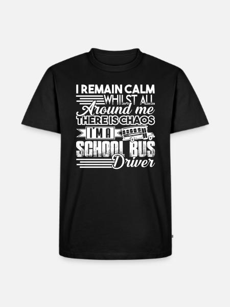 Skole buschauffør Jeg er en skole buschauffør - Herre Premium økologisk T-shirt - sort