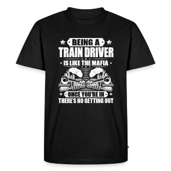 Triebfahrzeugführer Lokführer Conducteur de train - T-shirt Premium bio Homme - noir - Devant - Nico (187cm)