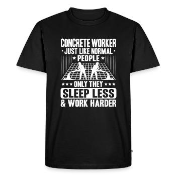 Concrete builder Reinforced concrete builder Concrete Worker - Men's Premium Organic T-Shirt - black - Front - Nico (187cm)