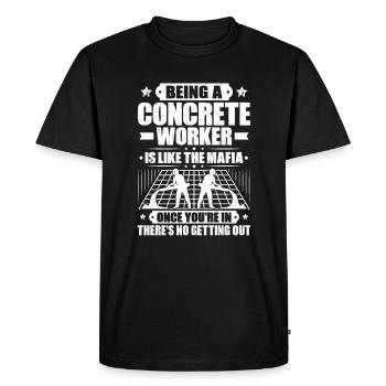 Concrete builder Reinforced concrete builder Concrete Worker - Men's Premium Organic T-Shirt - black - Front - Nico (187cm)