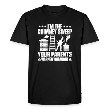 Schornsteinfeger Kaminkehrer Chimney Sweep - Men's Premium Organic T-Shirt - black - Front - Nico (187cm)