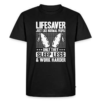 Lifeguard Water Rescue Lifesaver - Men's Premium Organic T-Shirt - black - Front - Nico (187cm)