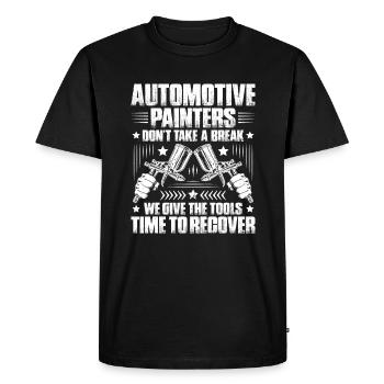 Peintre de véhicule Peintre d’automobile Peintre d’automobiles - T-shirt Premium bio Homme - noir - Devant - Nico (187cm)