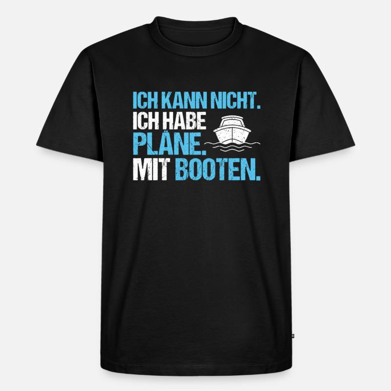 Bootsbauer Bootsbau Schiffbauer Schiffbau Boote - Männer Premium Bio T-Shirt - Schwarz