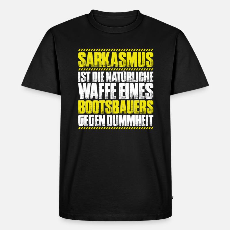 Bootsbauer Bootsbau Schiffbauer Schiffbau Boote - Männer Premium Bio T-Shirt - Schwarz