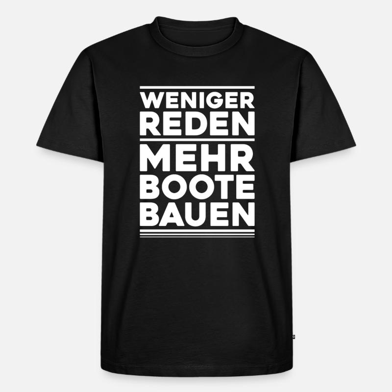 Bootsbauer Bootsbau Schiffbauer Schiffbau Boote - Männer Premium Bio T-Shirt - Schwarz