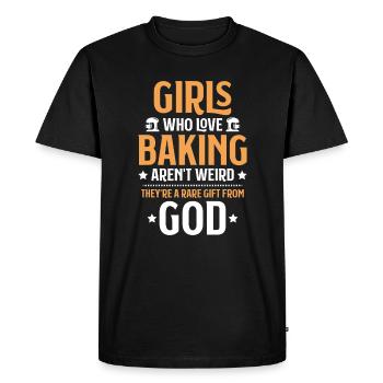 Baker Baking Baker Bakery Baking - Men's Premium Organic T-Shirt - black - Front - Nico (187cm)