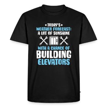 Elevator Fitter Elevator Mechanic Elevator Mechanic - Men's Premium Organic T-Shirt - black - Front - Nico (187cm)
