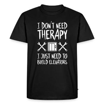 Elevator Fitter Elevator Mechanic Elevator Mechanic - Men's Premium Organic T-Shirt - black - Front - Nico (187cm)