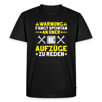 Elevator Fitter Elevator Mechanic Elevator Mechanic - Men's Premium Organic T-Shirt - black - Front - Nico (187cm)