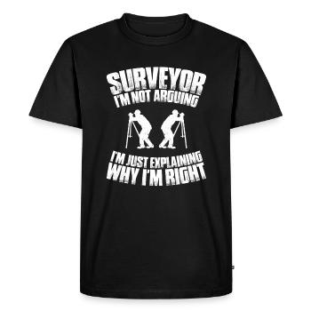 Vermessungstechniker Vermesser Land Surveyor - Men's Premium Organic T-Shirt - black - Front - Nico (187cm)