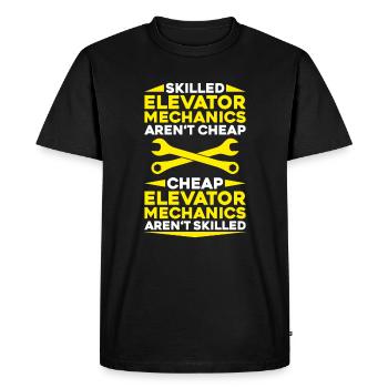 Elevator Fitter Elevator Mechanic Elevator Mechanic - Men's Premium Organic T-Shirt - black - Front - Nico (187cm)
