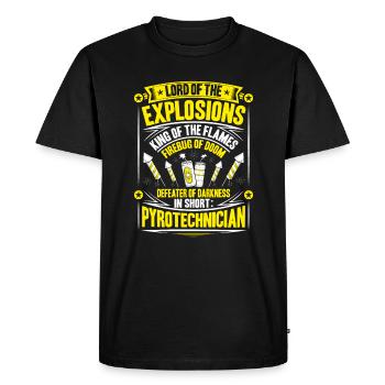 Pyrotechnician Fireworks Pyrotechnics Pyrotechnician - Men's Premium Organic T-Shirt - black - Front - Nico (187cm)