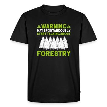Forestier Forestier Forestier Forestier Ouvrier forestier Forêt - T-shirt Premium bio Homme - noir - Devant - Nico (187cm)