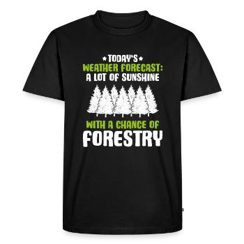 Forestier Forestier Forestier Forestier Ouvrier forestier Forêt - T-shirt Premium bio Homme - noir - Devant - Nico (187cm)