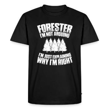 Forester Forestry Forester Forest Worker Forest - Men's Premium Organic T-Shirt - black - Front - Nico (187cm)