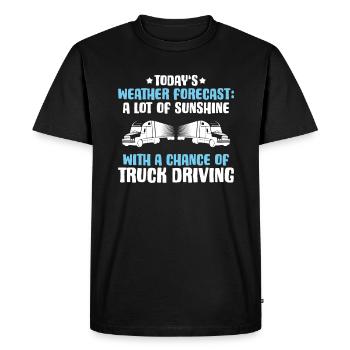 Chauffeur de camion Chauffeur de camion Chauffeur professionnel Camionneur - T-shirt Premium bio Homme - noir - Devant - Nico (187cm)