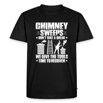 Schornsteinfeger Kaminkehrer Chimney Sweep - Men's Premium Organic T-Shirt - black - Front - Nico (187cm)